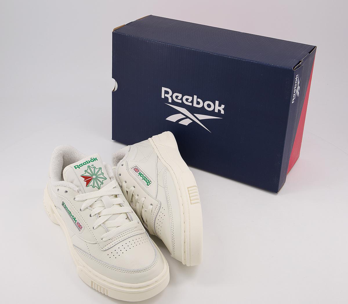 reebok club c trainers in tan with gum sole