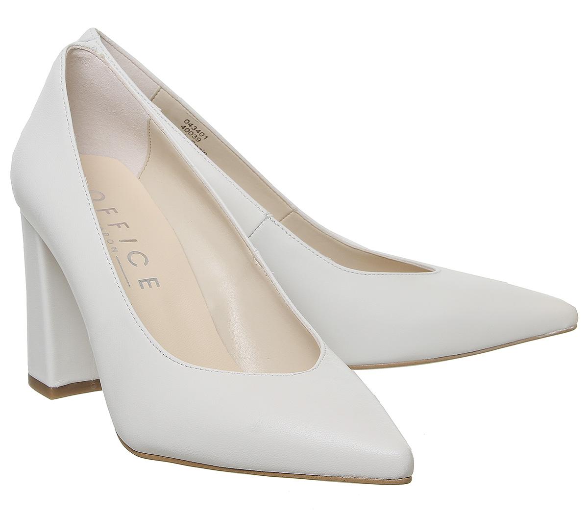 pointed court block heel