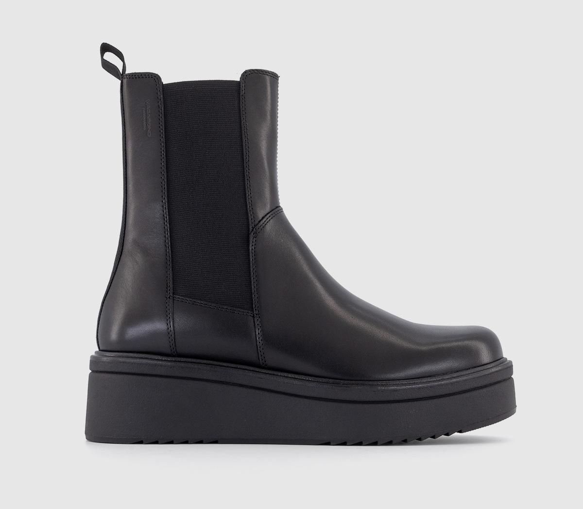 vagabond tyra black leather knee high boots