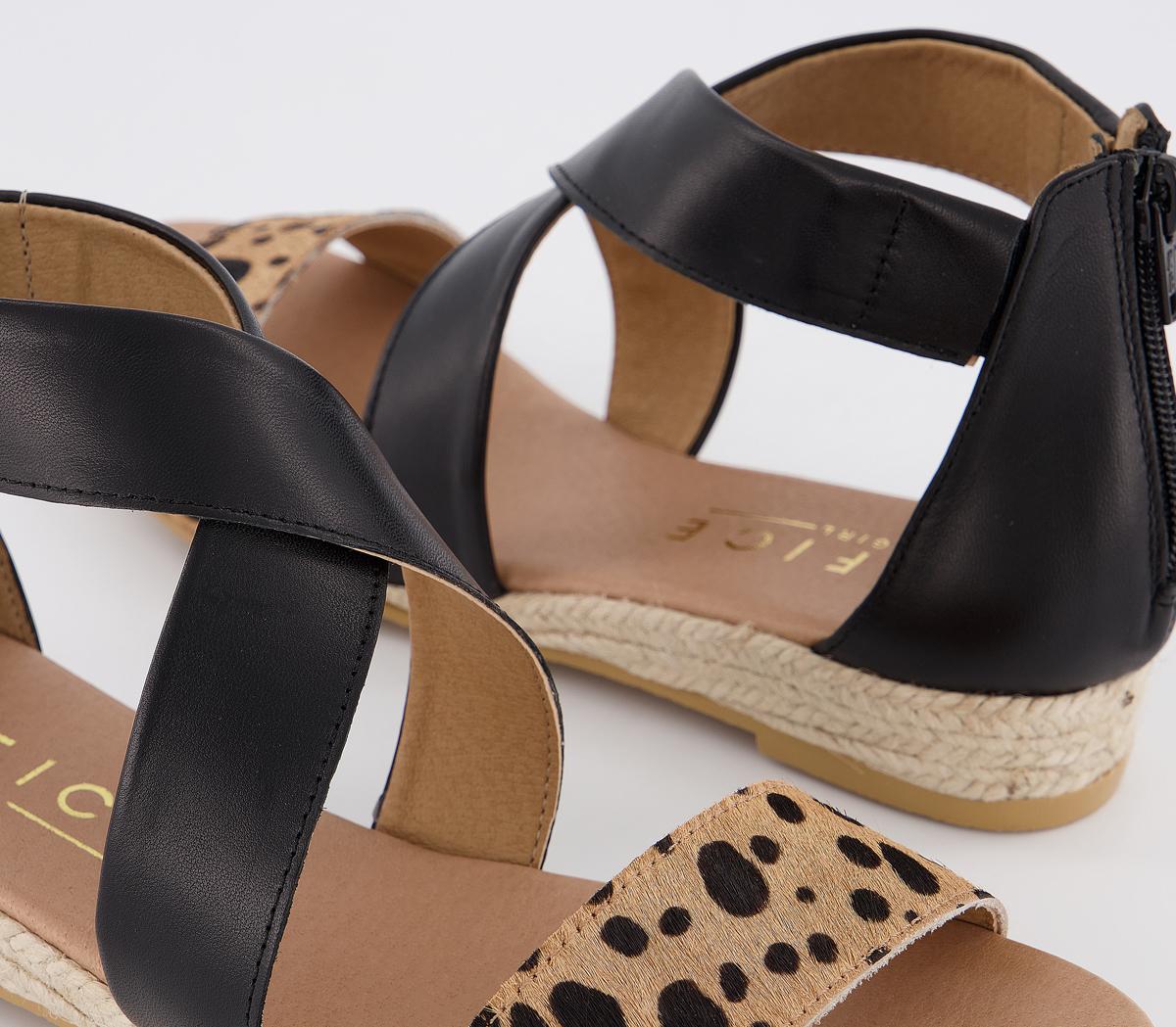 office leopard sandals