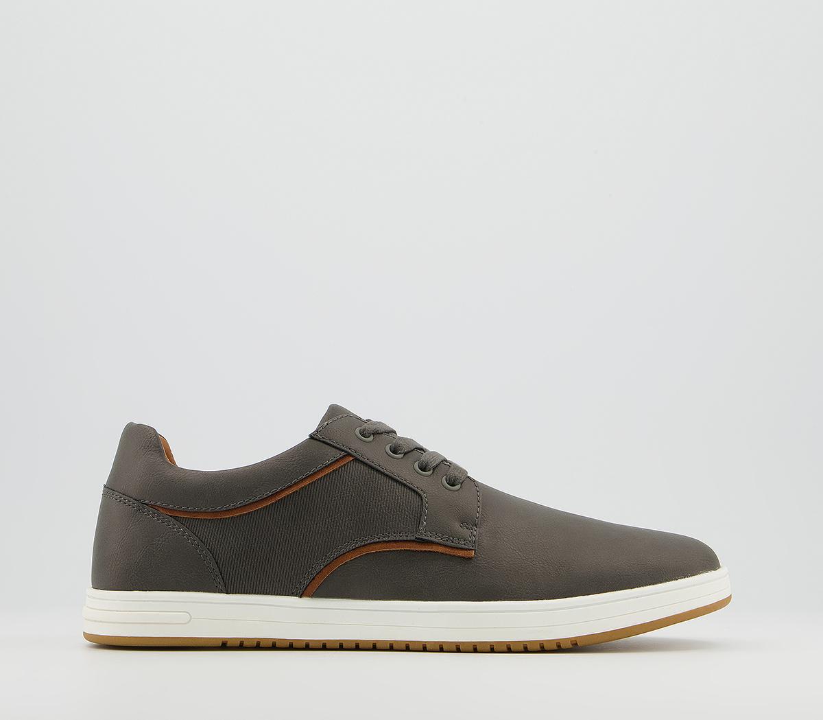 grey leather trainers ladies
