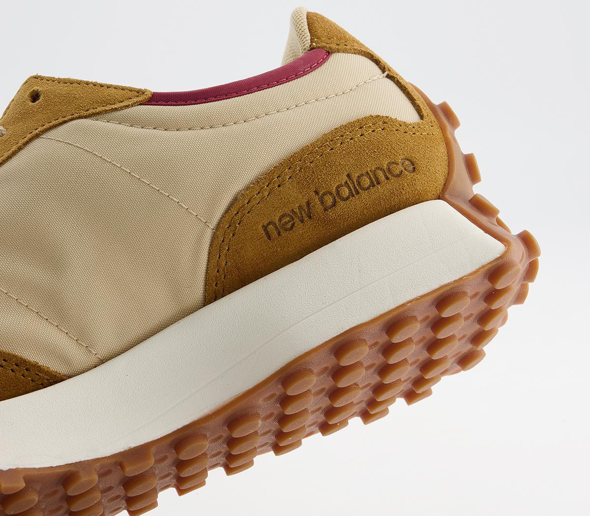New Balance 327 Trainers Tan Burgundy - His trainers