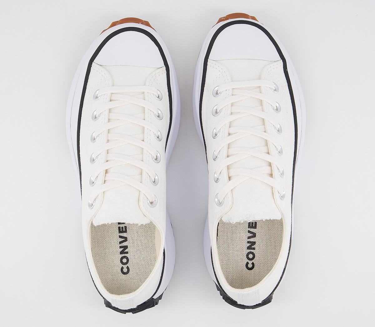 Converse Run Star Hike Ox Trainers White Black Gum ...