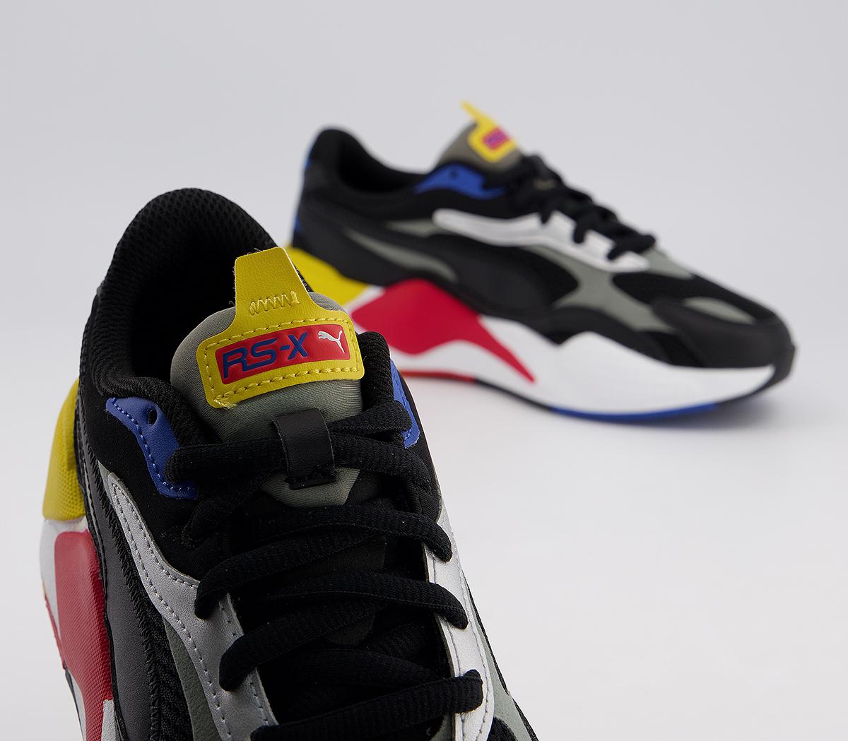 Puma Rs-x3 Millenium Trainers Black High Risk Red Lapis Blue - Unisex ...