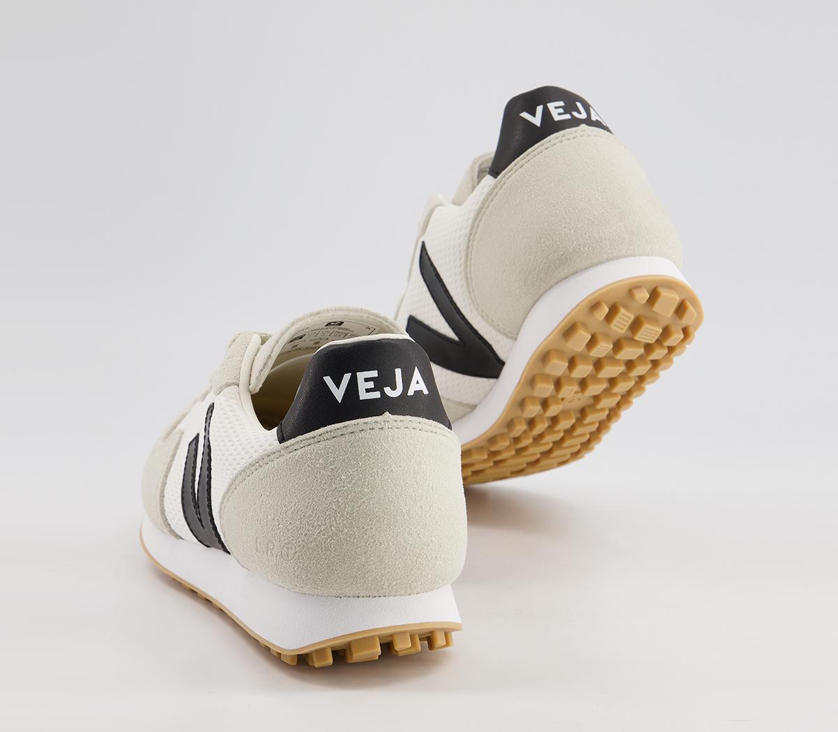 Veja Sdu B Mesh Trainers White Black Natural F - Hers Trainers