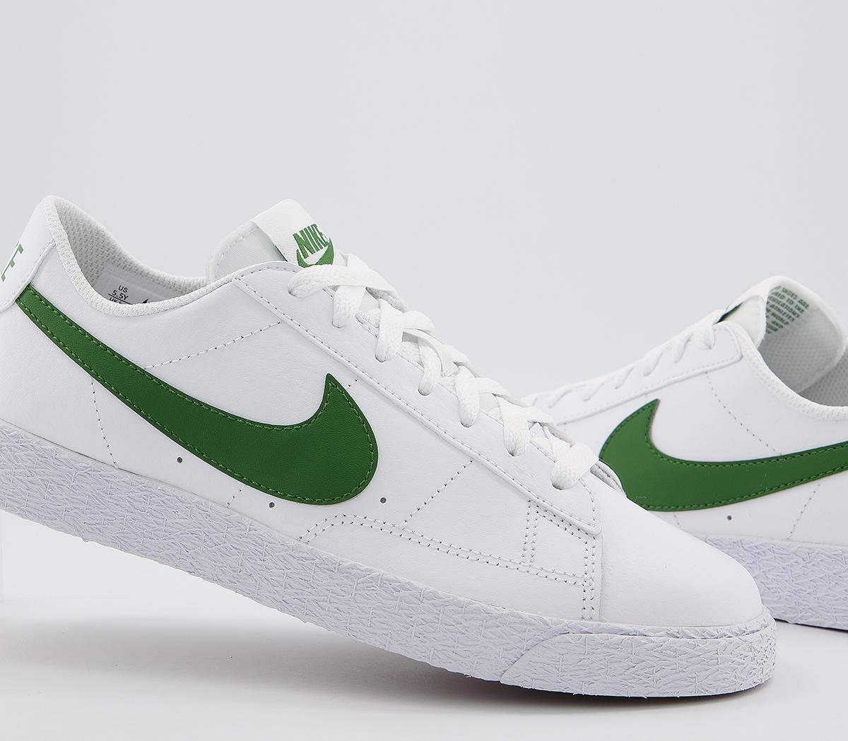 white and green trainers nike