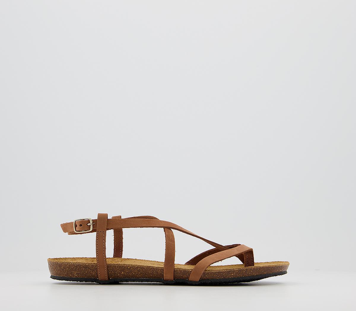tan footbed sandals