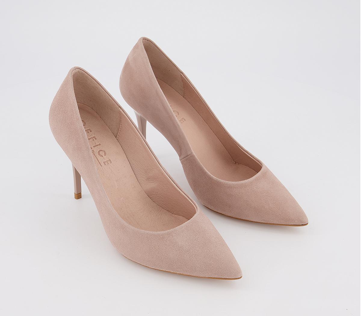 julie nude suede ankle strap heels