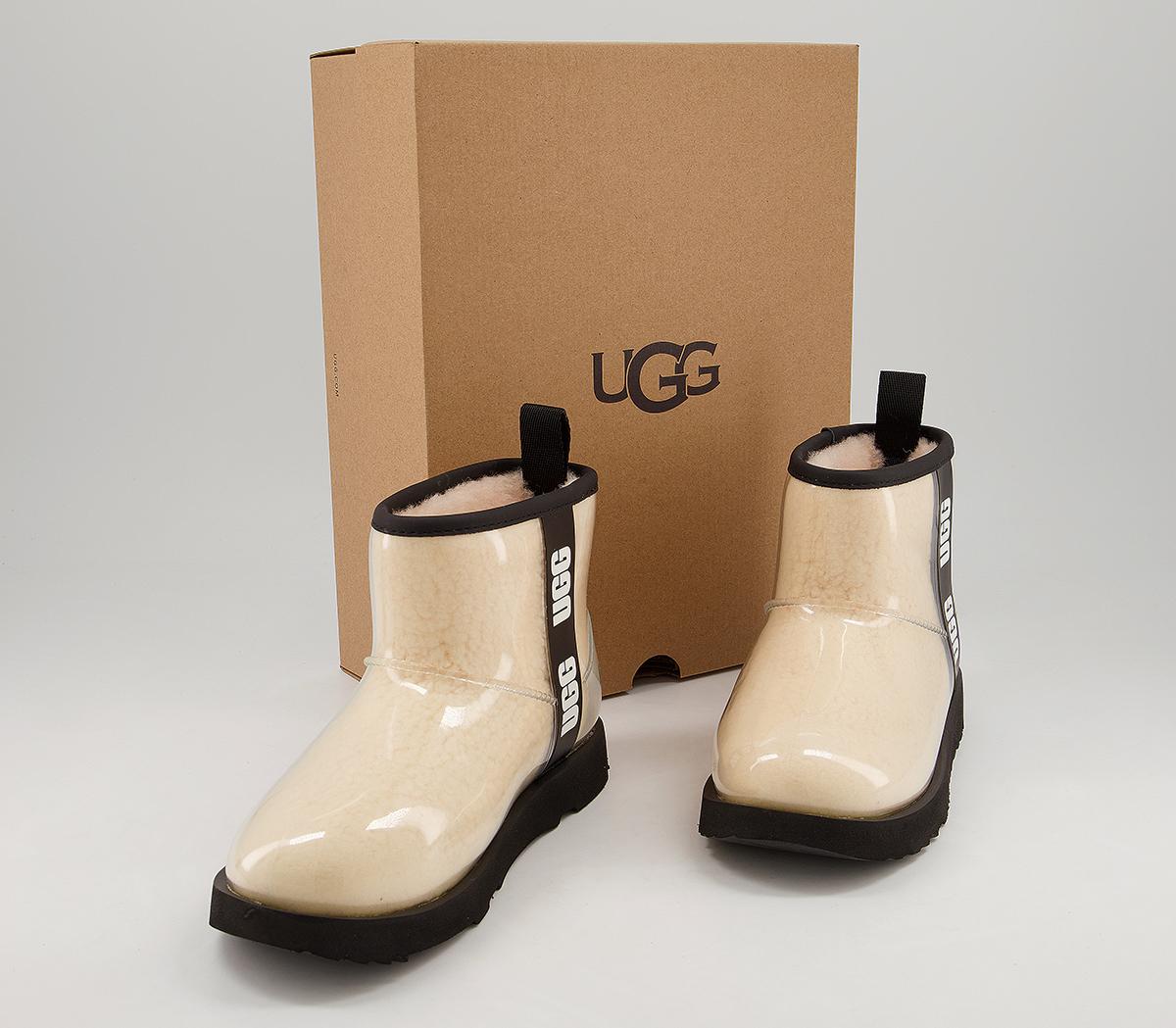 UGG Classic Clear Mini II Youth Boots Natural Black - Unisex