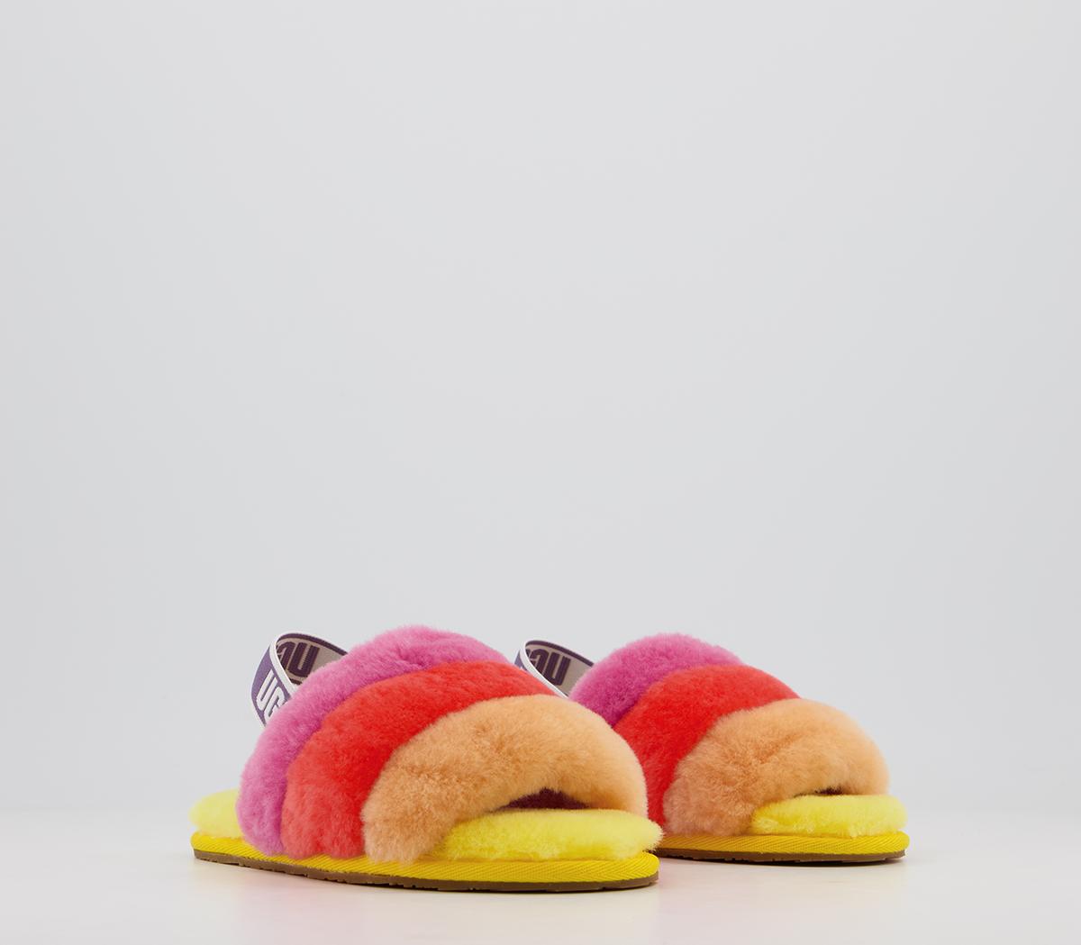 yellow infant ugg slides