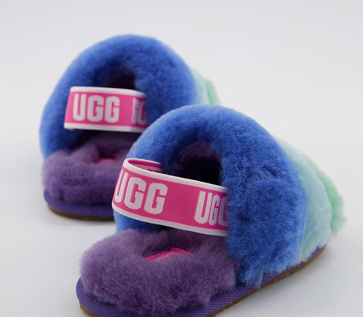 UGG Fluff Yeah Slides Infant Purple Rainbow - Unisex
