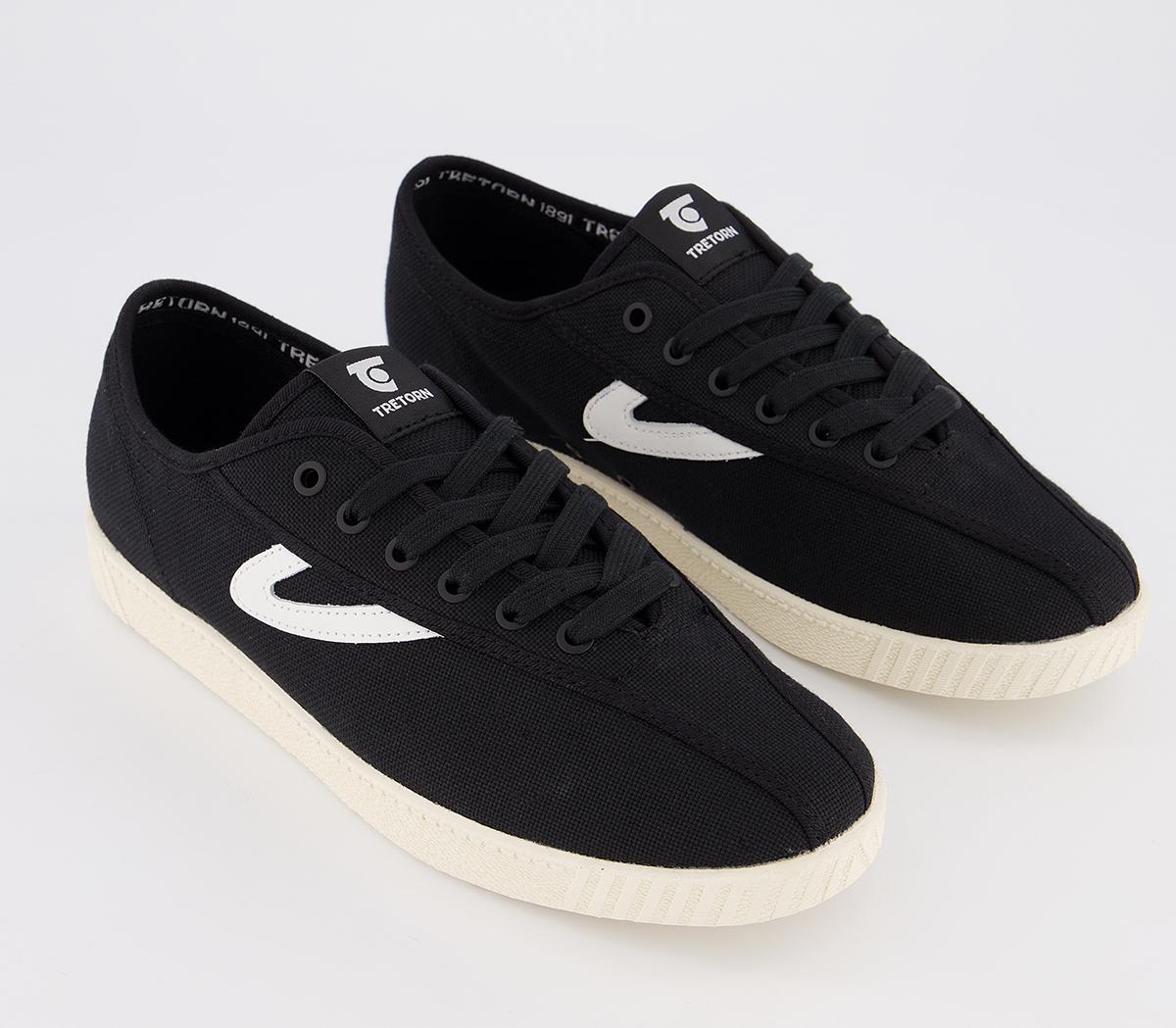 Tretorn Nylite Trainers Black White - His trainers