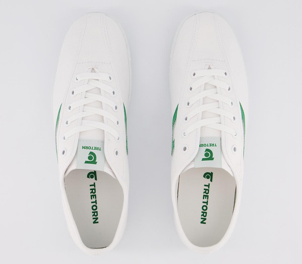green and white tretorn