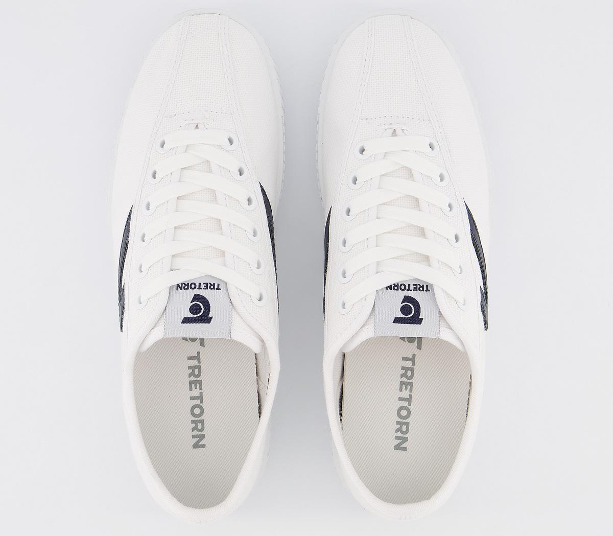 Tretorn Nylite Trainers White Navy F - Hers trainers