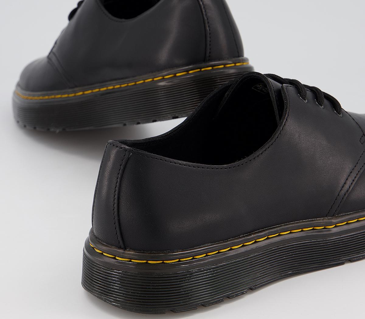 Dr. Martens Thurston Lo Shoes Black Lusso - Boys School Shoes