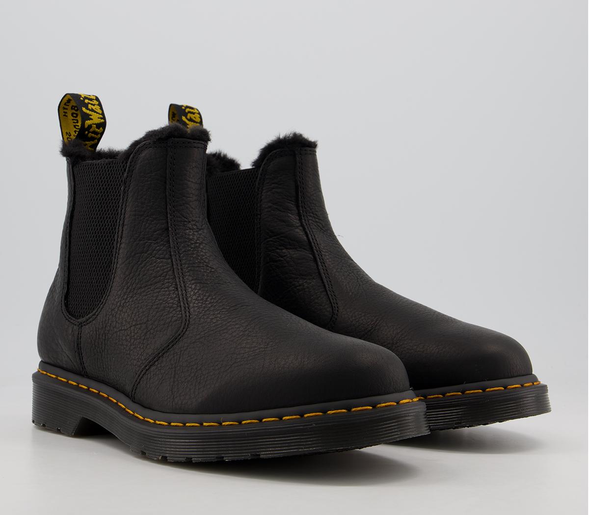 doc martens fur lined chelsea boots