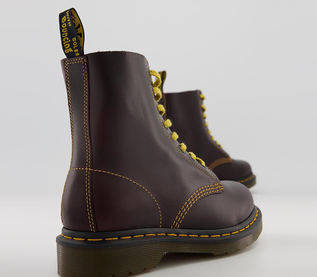 Dr. Martens 1460 Pascal Contrast Boots Oxblood Atlas - Ankle Boots