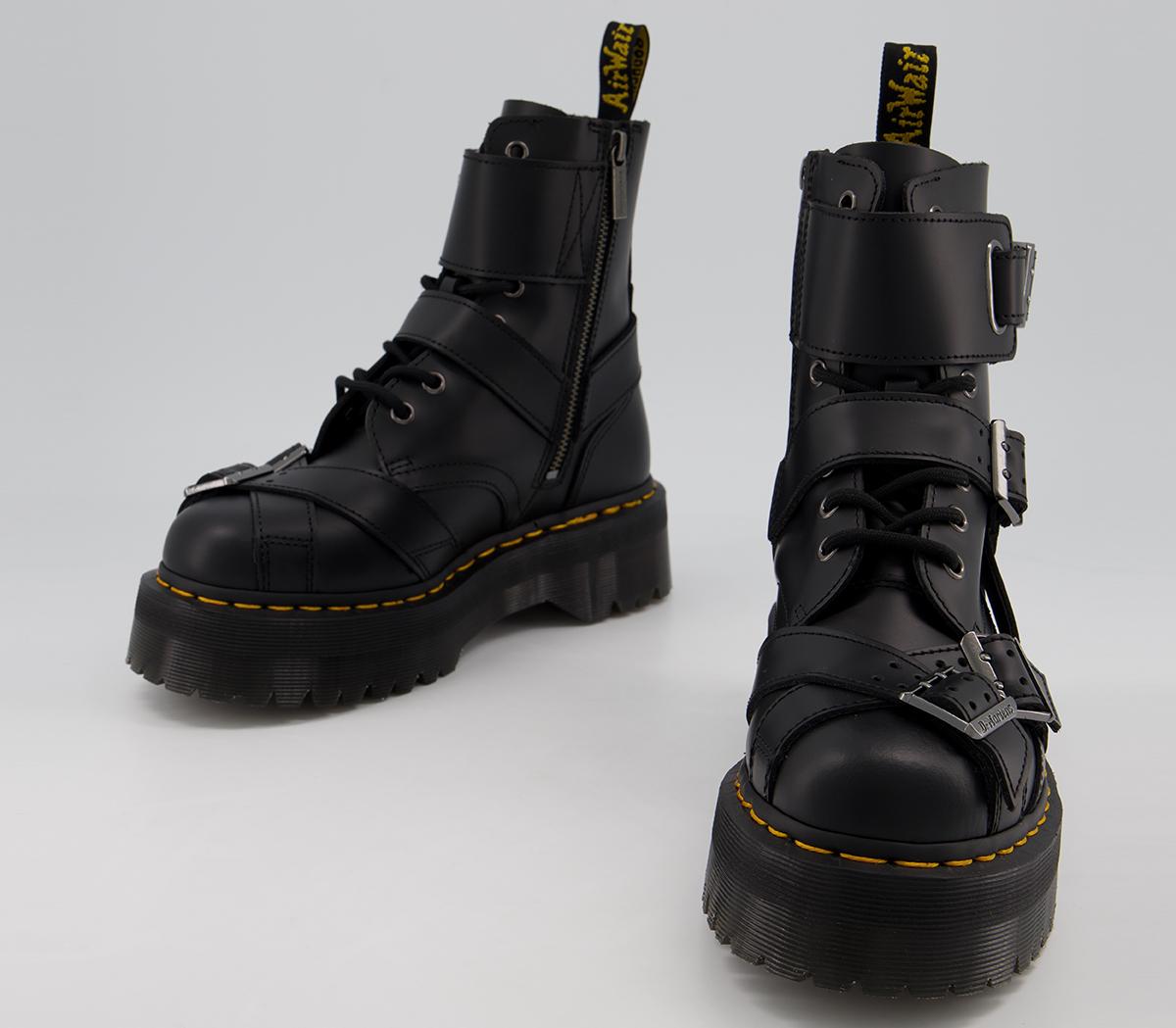 Dr. Martens Jadon Strap Boots Black - Ankle Boots