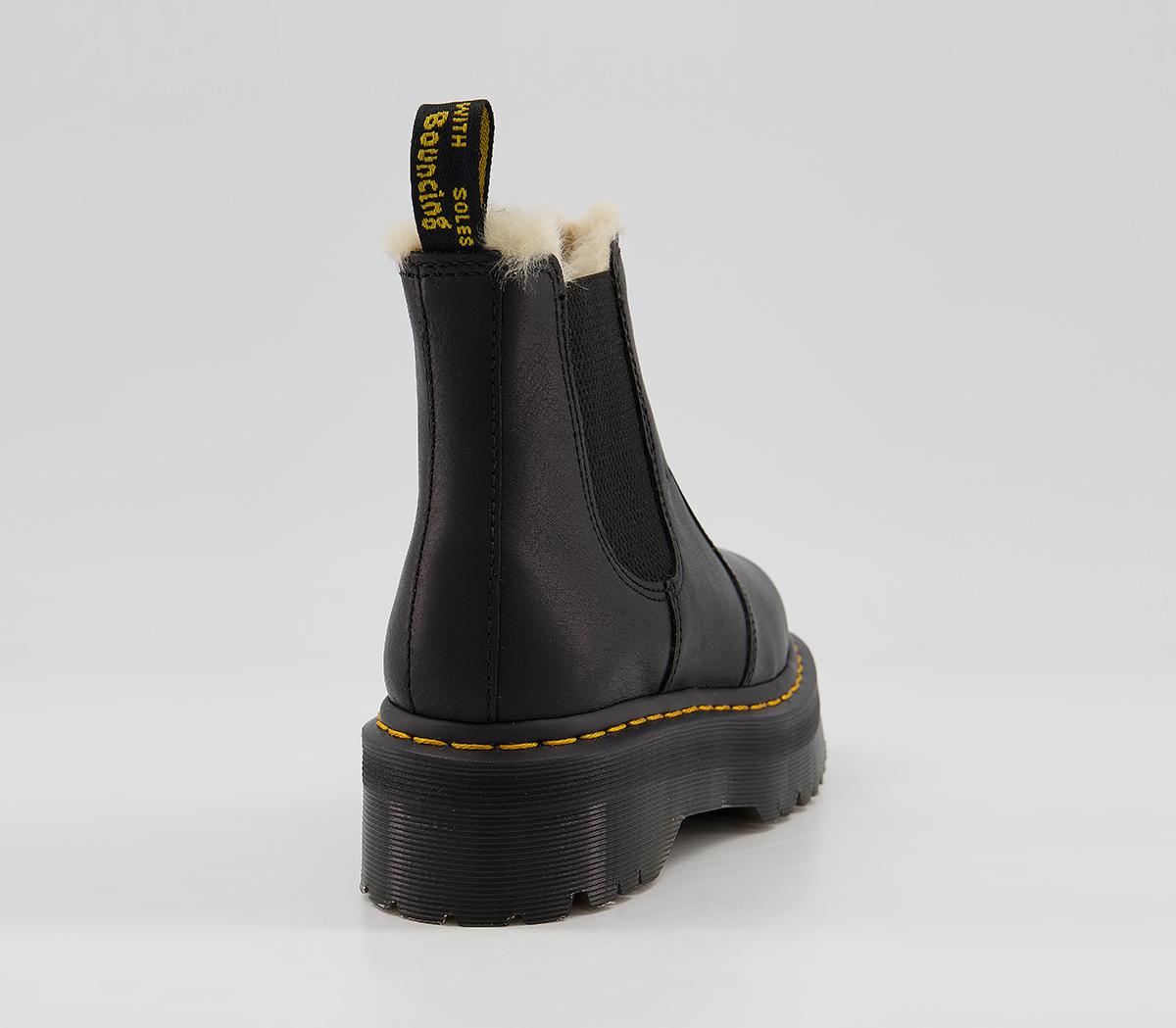 Dr. Martens 2976 Quad Fur Lined Chelsea Boots Black - Ankle Boots