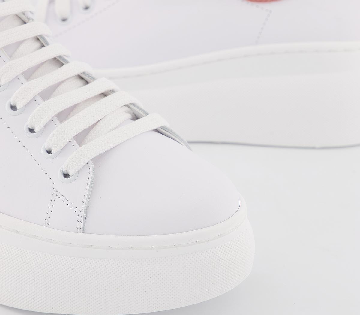 new look ladies white trainers