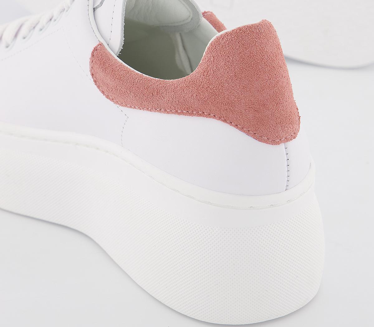white flat trainers uk