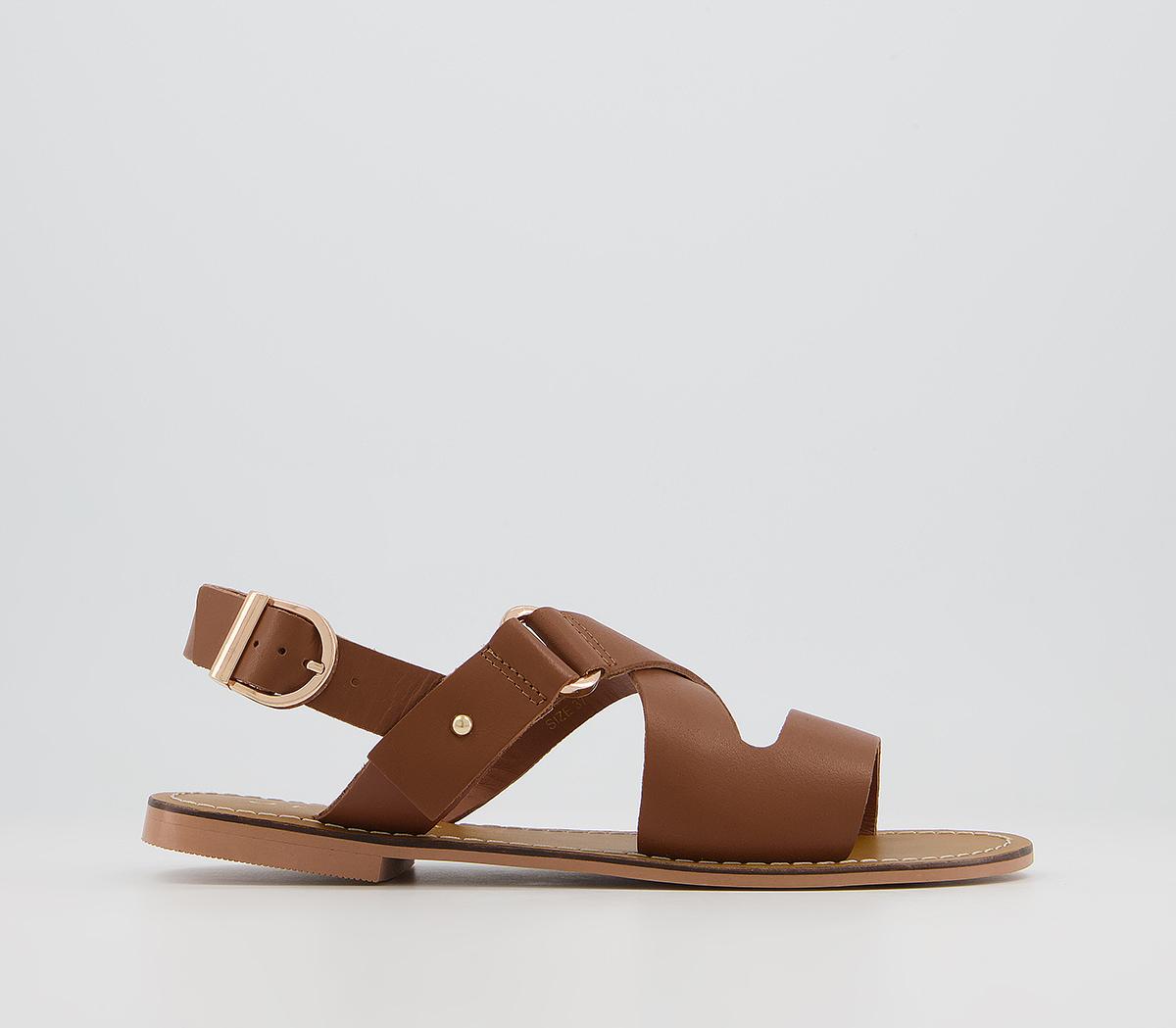 women's cross strap sandals