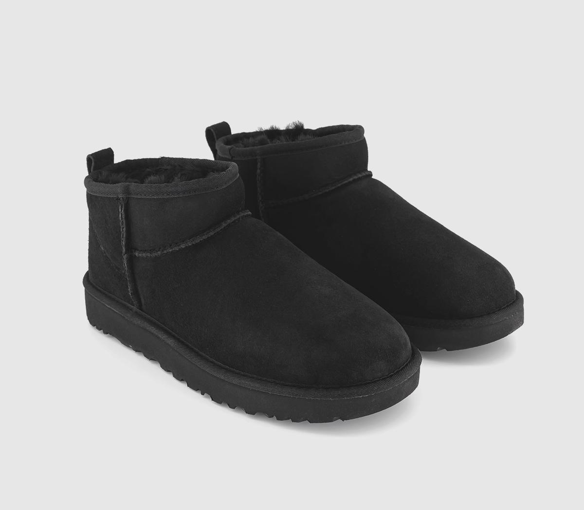 UGG Classic Ultra Mini Boots Black - Ankle Boots