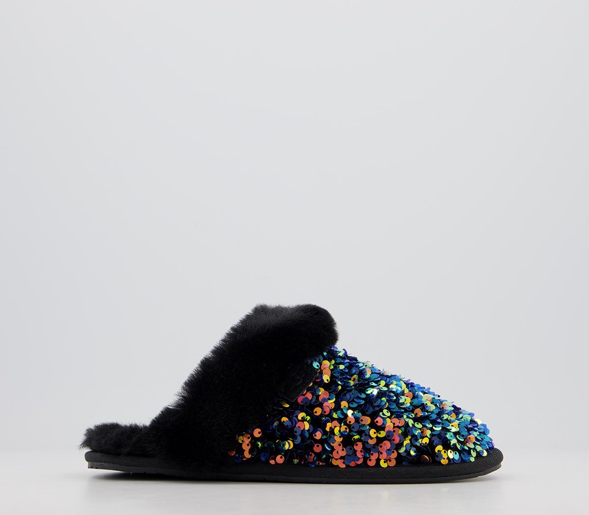 black sparkle ugg slippers