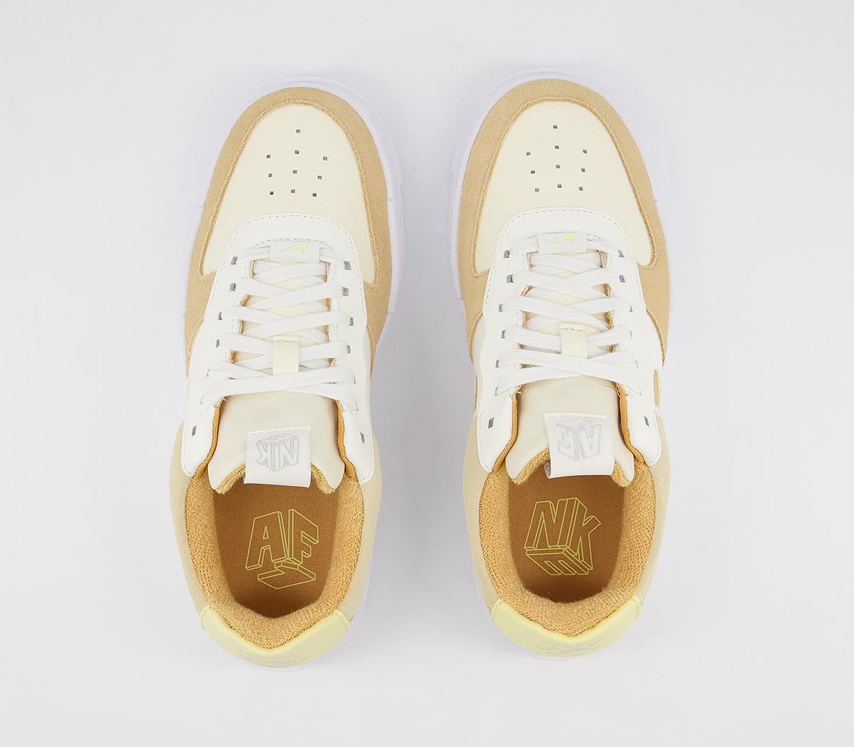 Nike Air Force 1 Pixel Trainers Sail Bucktan Coconut Milk Lemon Drop Sesame - Nike Air Force 1