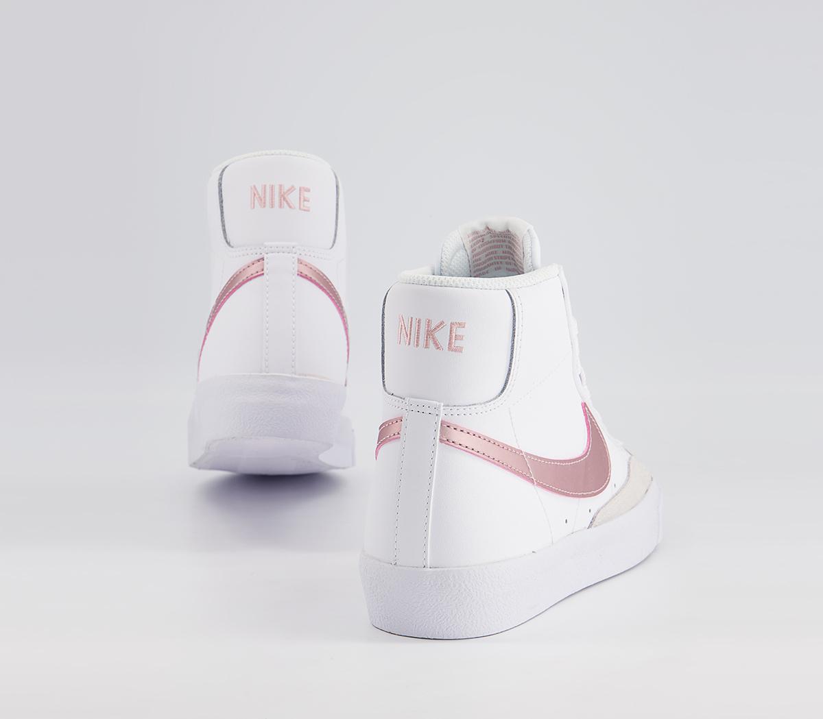 nike blazer mid 77 white pink oxford