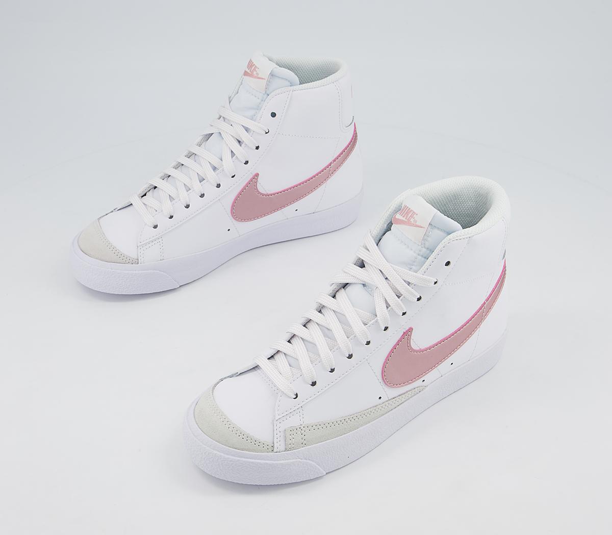 white and pink blazer mid 77