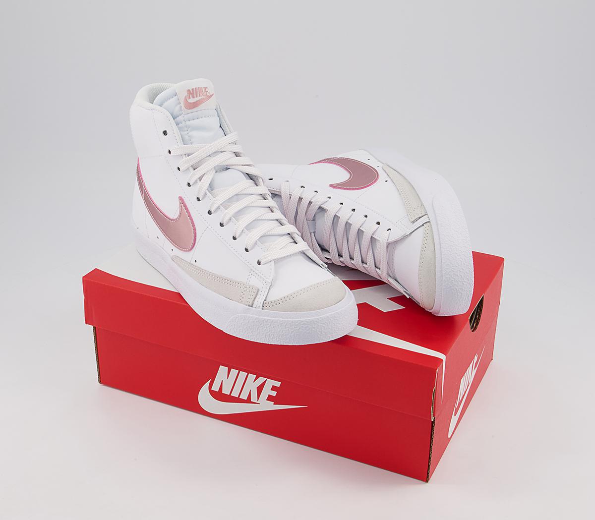 nike blazer mid 77 pink white gum