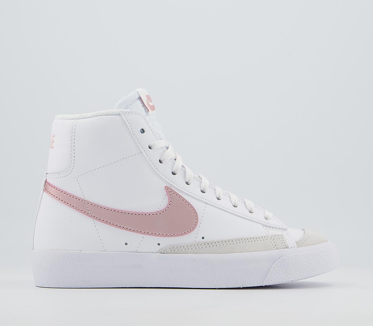 white and pink blazer mid 77