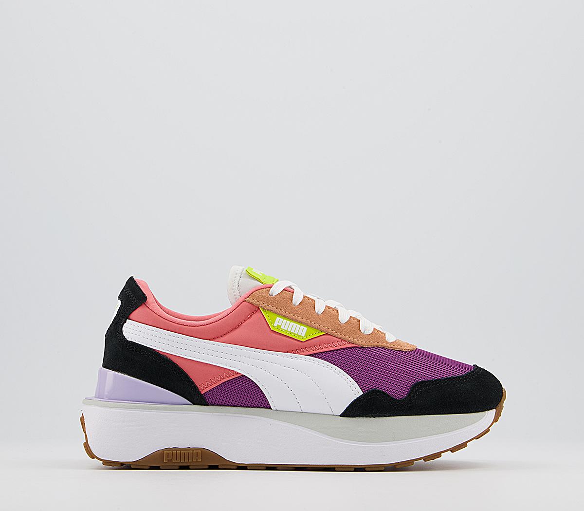 Puma Cruise Rider Trainers Puma Black Puma White Energy Yellow - Hers ...