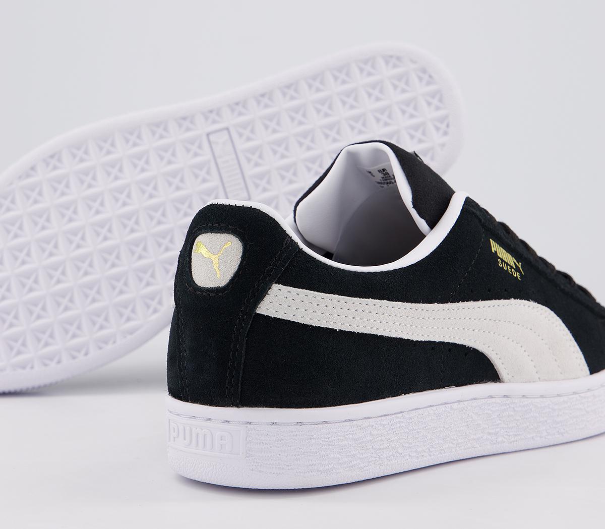 Puma Suede Classic Xxi Jr Trainers Puma Black White Hers Trainers