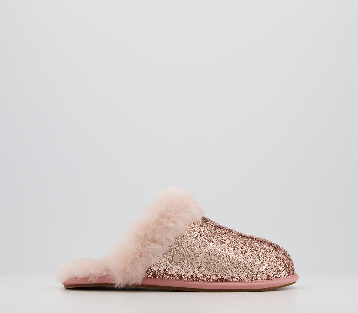 slippers rose gold