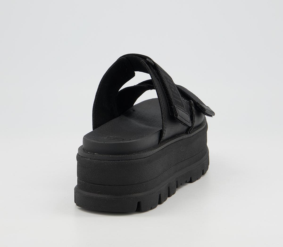 ugg black patent sandals