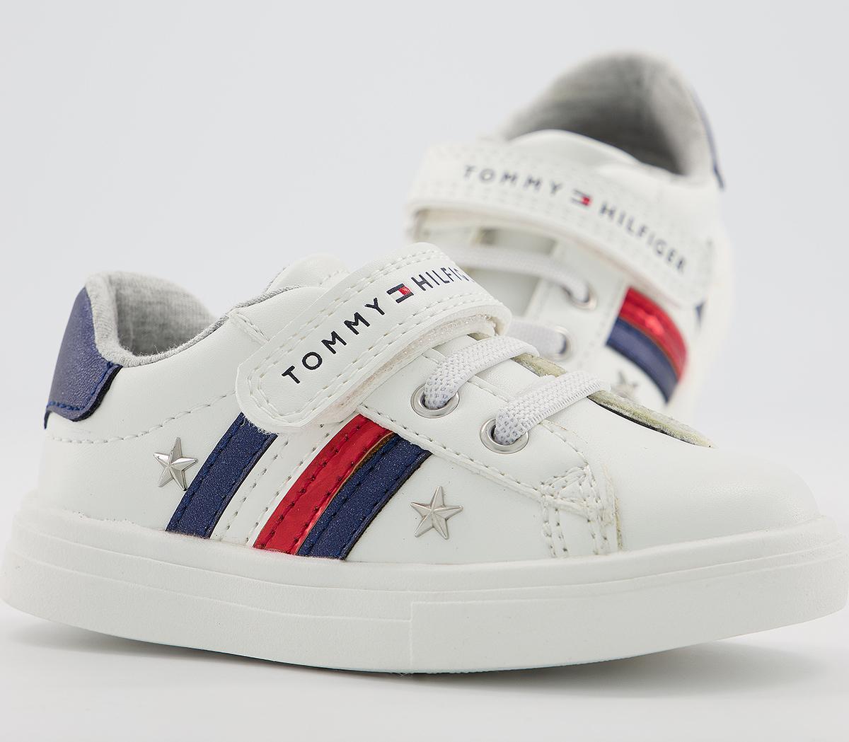 Tommy Hilfiger Tommy Sneaker 4-6 Trainers White Blue Red Metallic Star ...