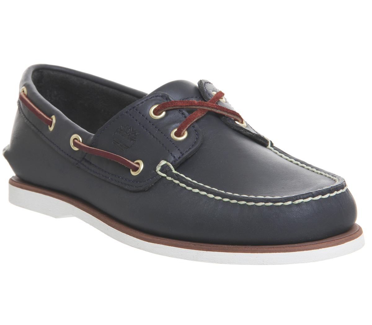 Timberland New Boat Shoes Navy Leather 