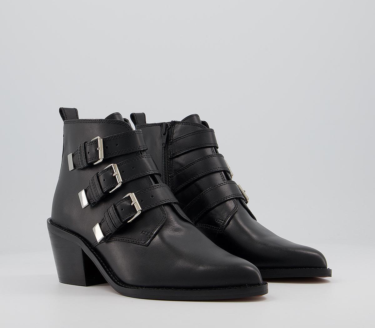 black buckle western boots