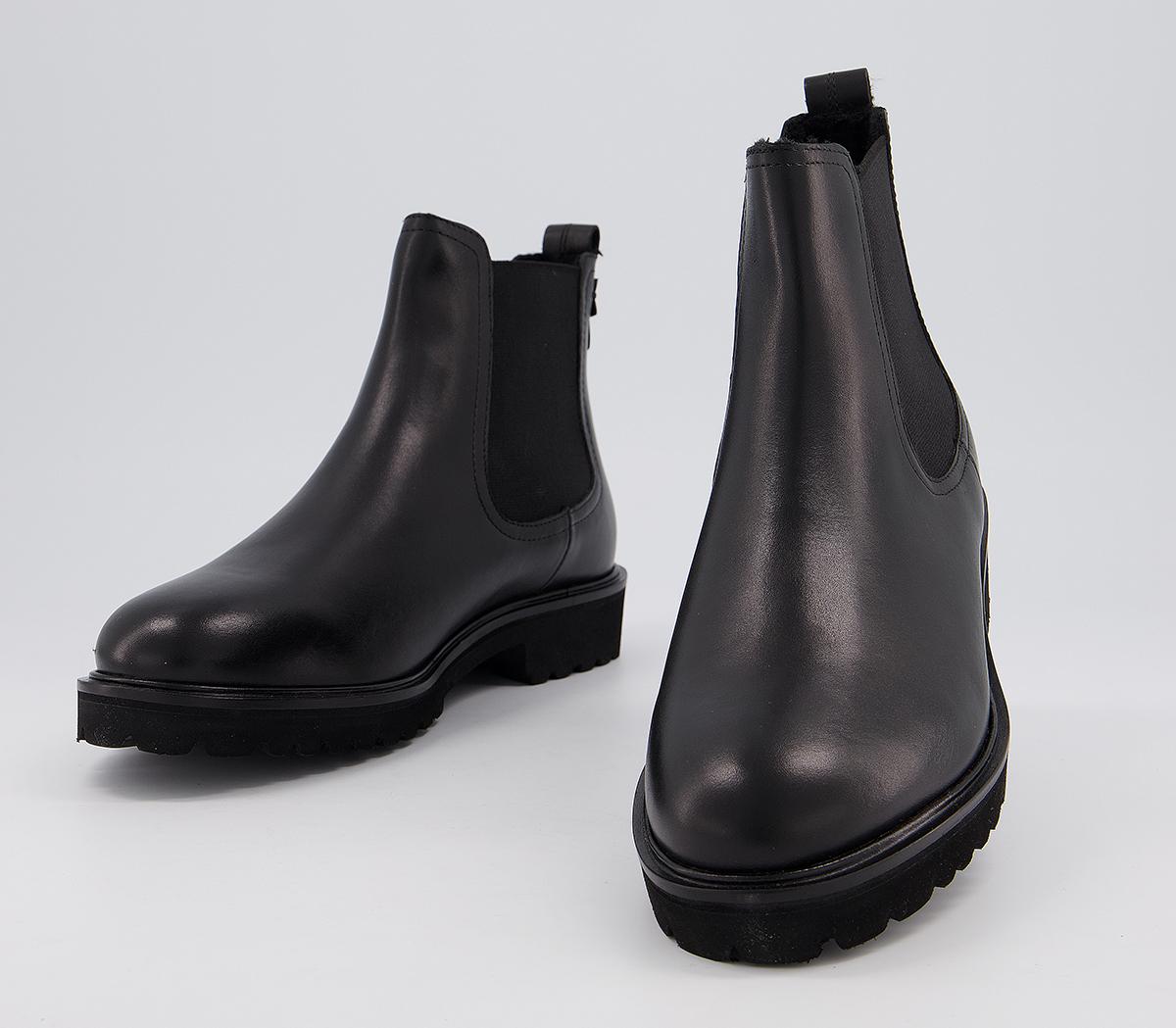 Office Artful Feminine Chelsea Boots Black Leather With