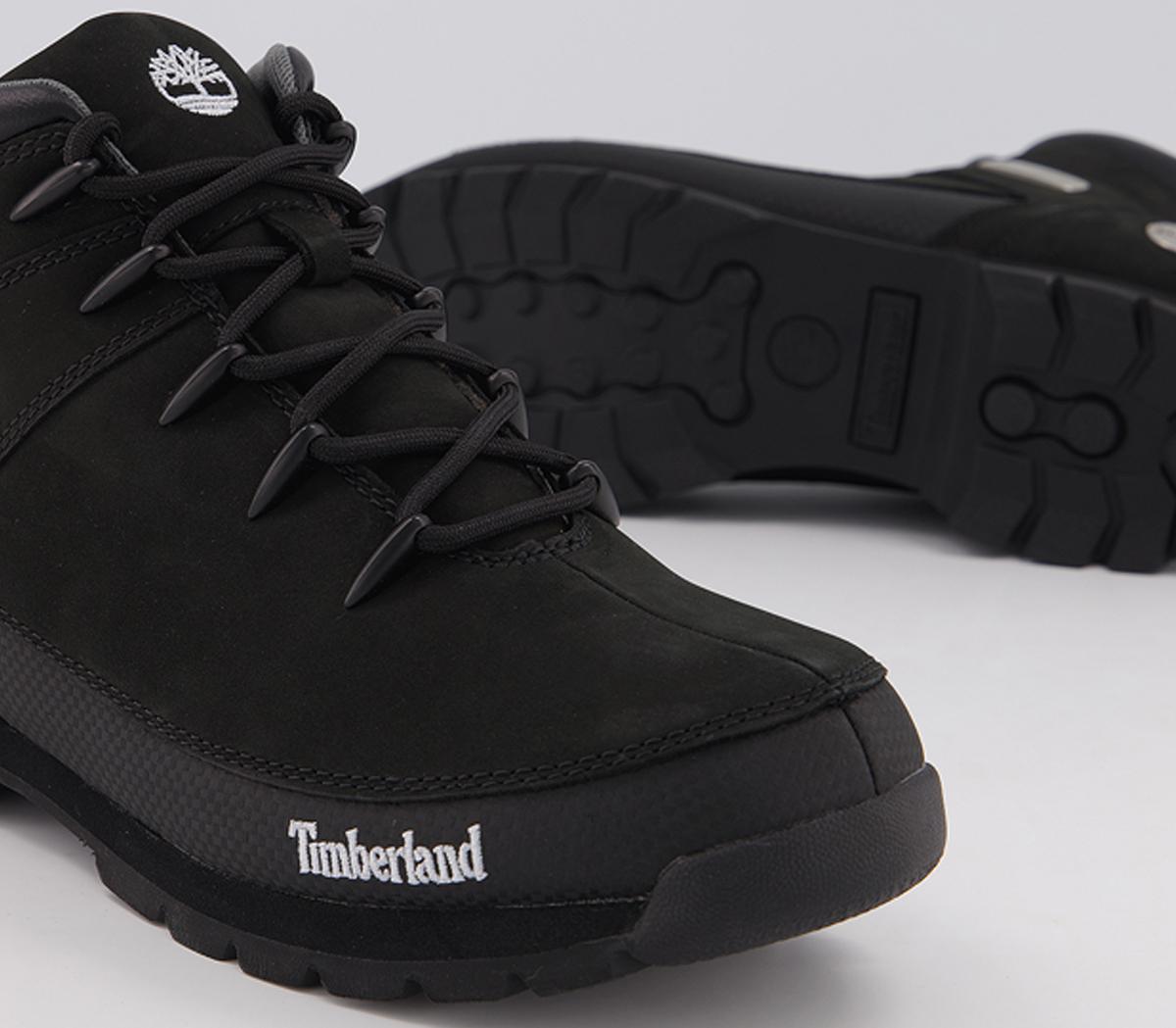 timberland euro sprint black nubuck mens boots