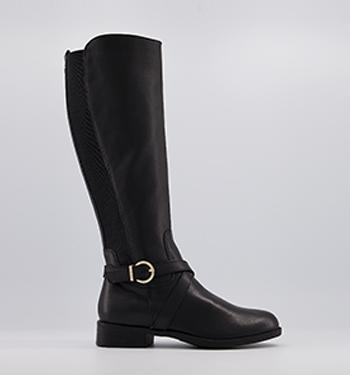 black knee length boots uk