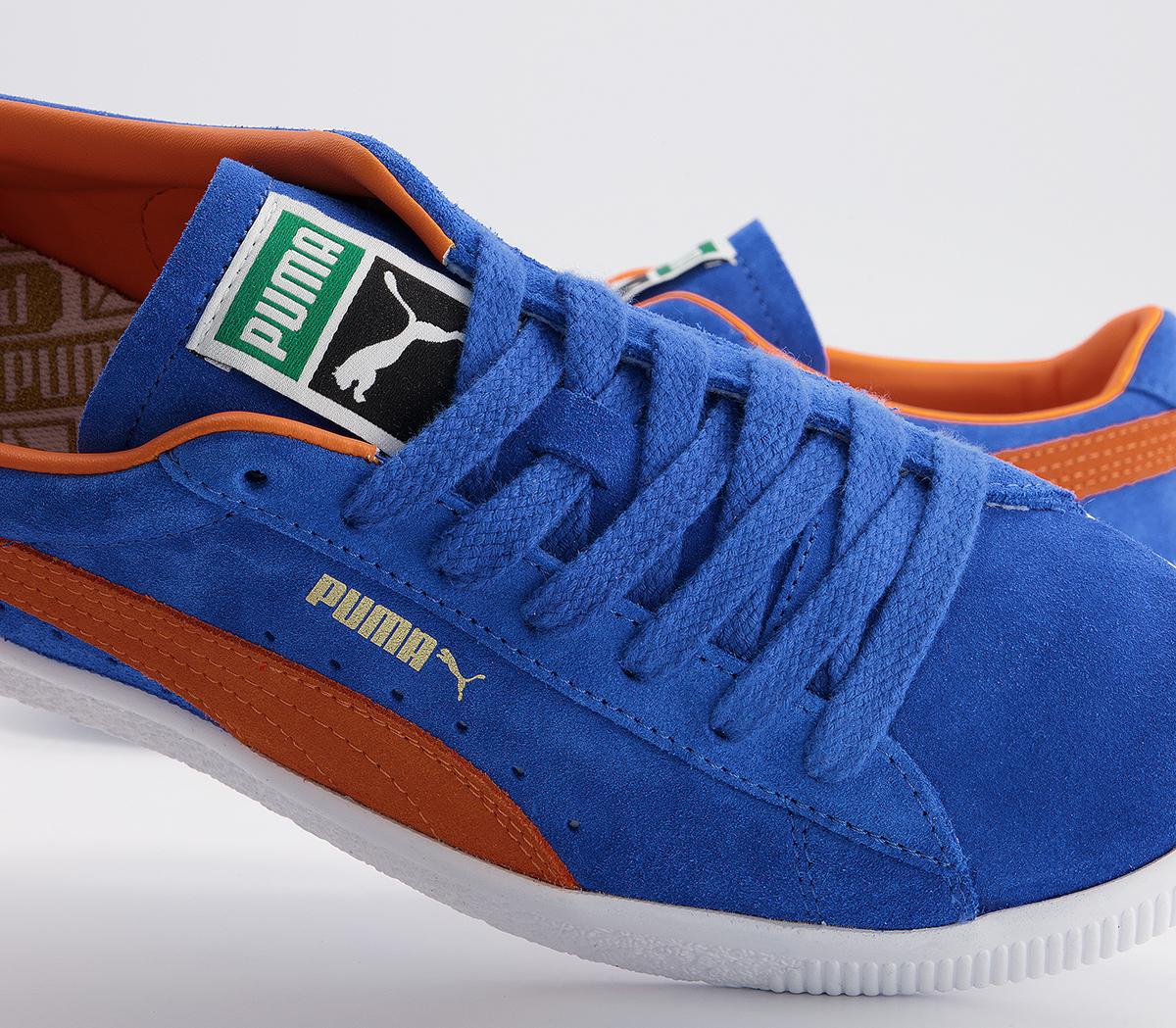 blue and orange puma
