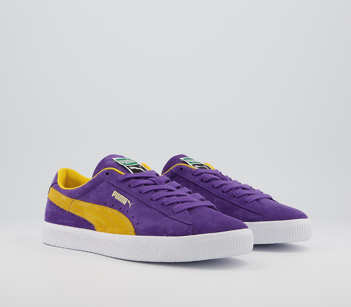 Puma Suede Vintage Trainers Purple Yellow - His trainers