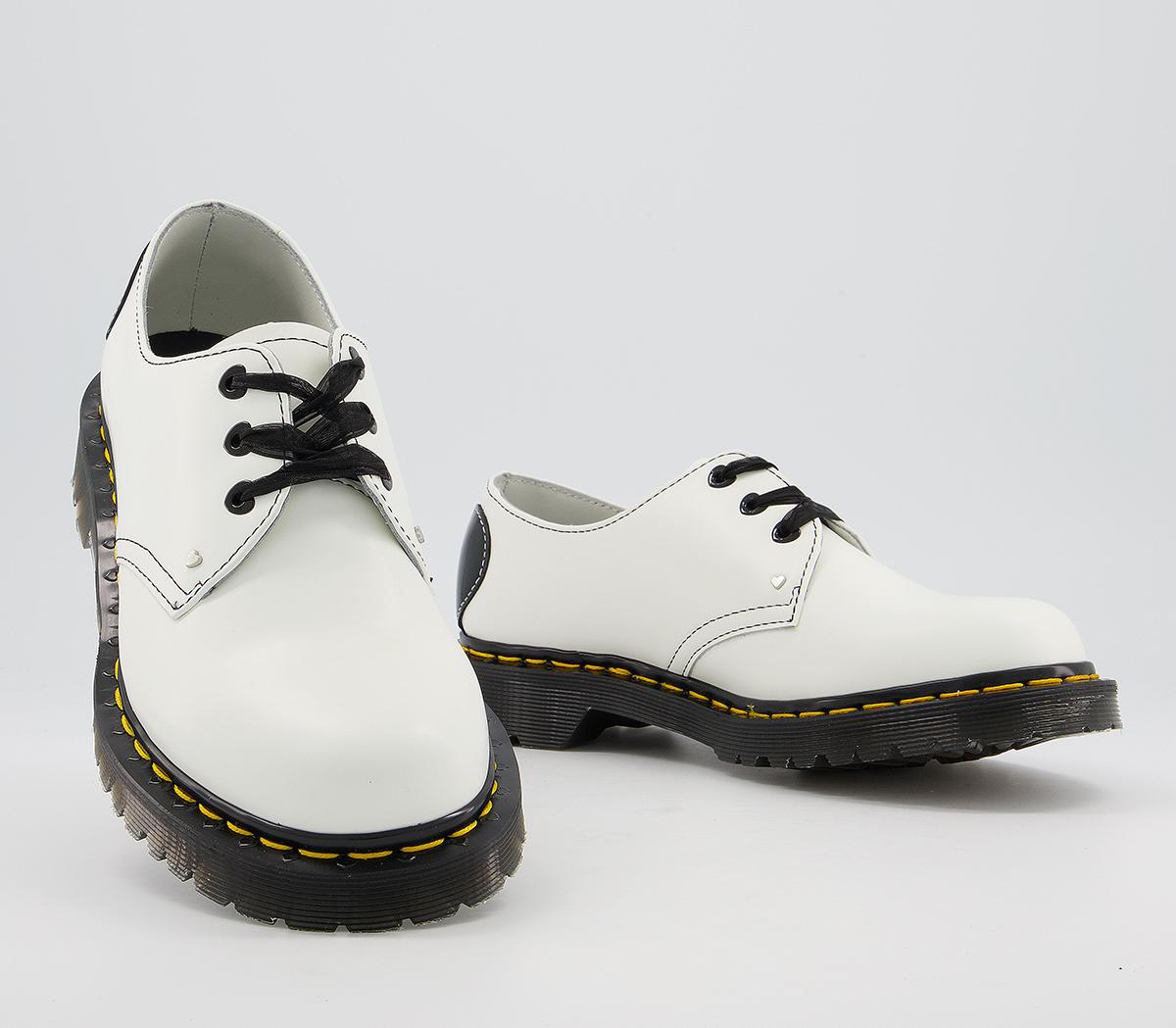 Dr. Martens 1461 Hearts Smooth Shoes White - Brogues
