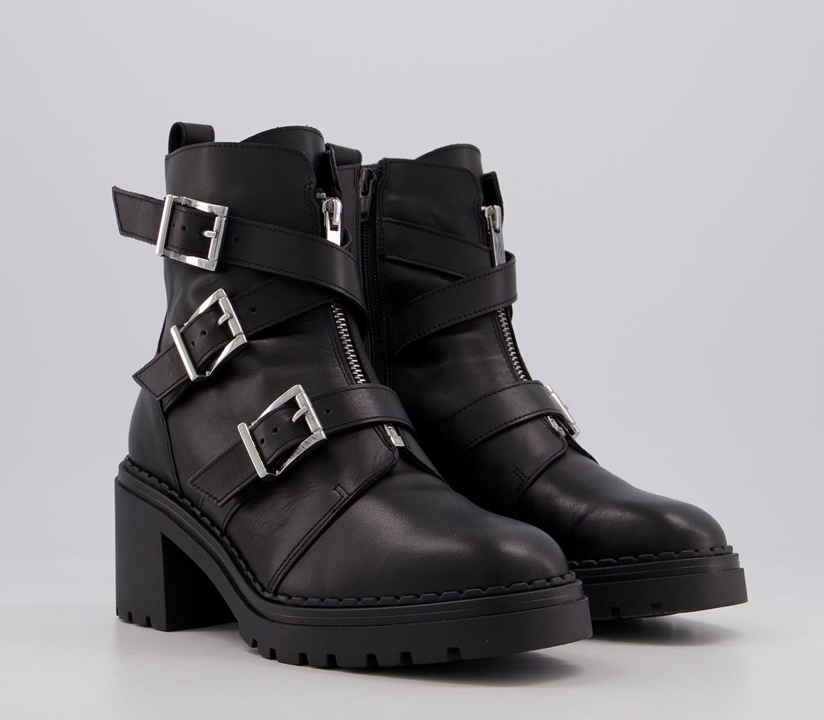 3 buckle ankle boots