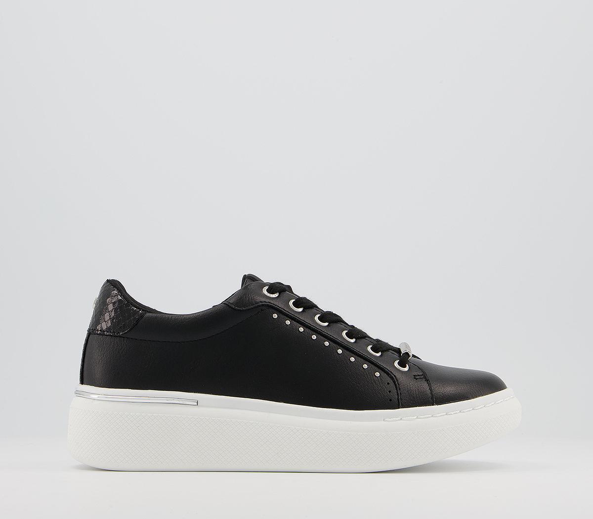 office womens black trainers