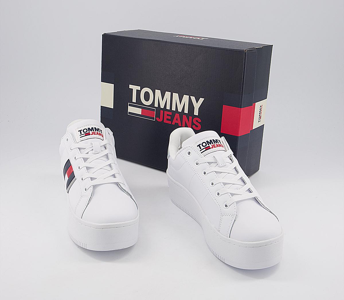 sneakers tommy hilfiger iconic flatform en0en01421 ivory ybi