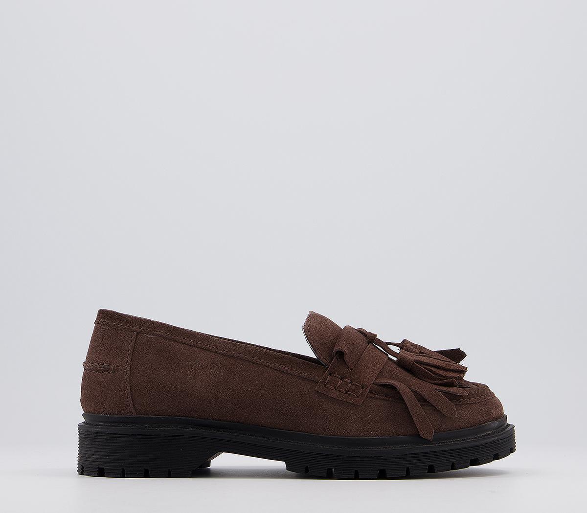 brown suede flat shoes